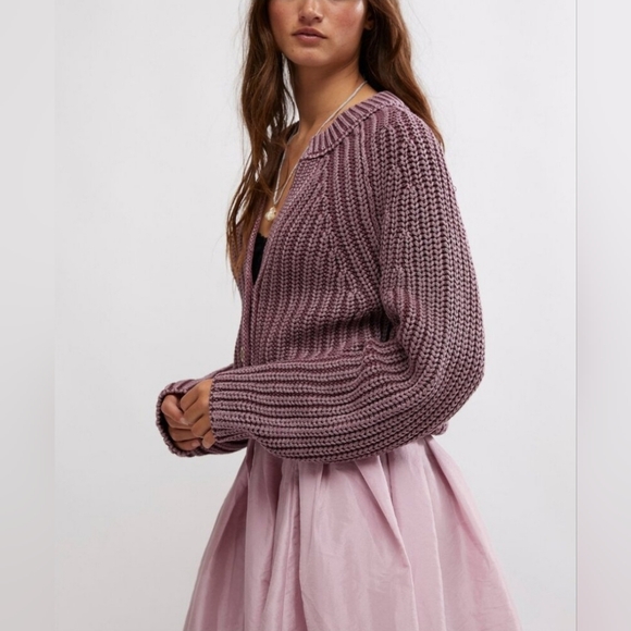 Free People Sweet Nothing Cardi/Moonscape - Picture 3 of 11